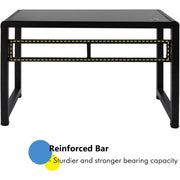 Tempered Glass Computer Desk Strength Sturdy Surface Laptop